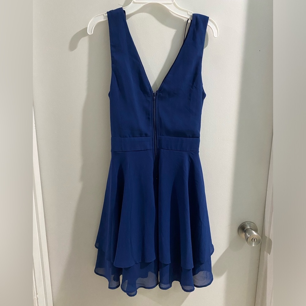 Windsor Effortless Vibes Chiffon Skater Dress, navy blue, size XS, new! - Picture 6 of 12